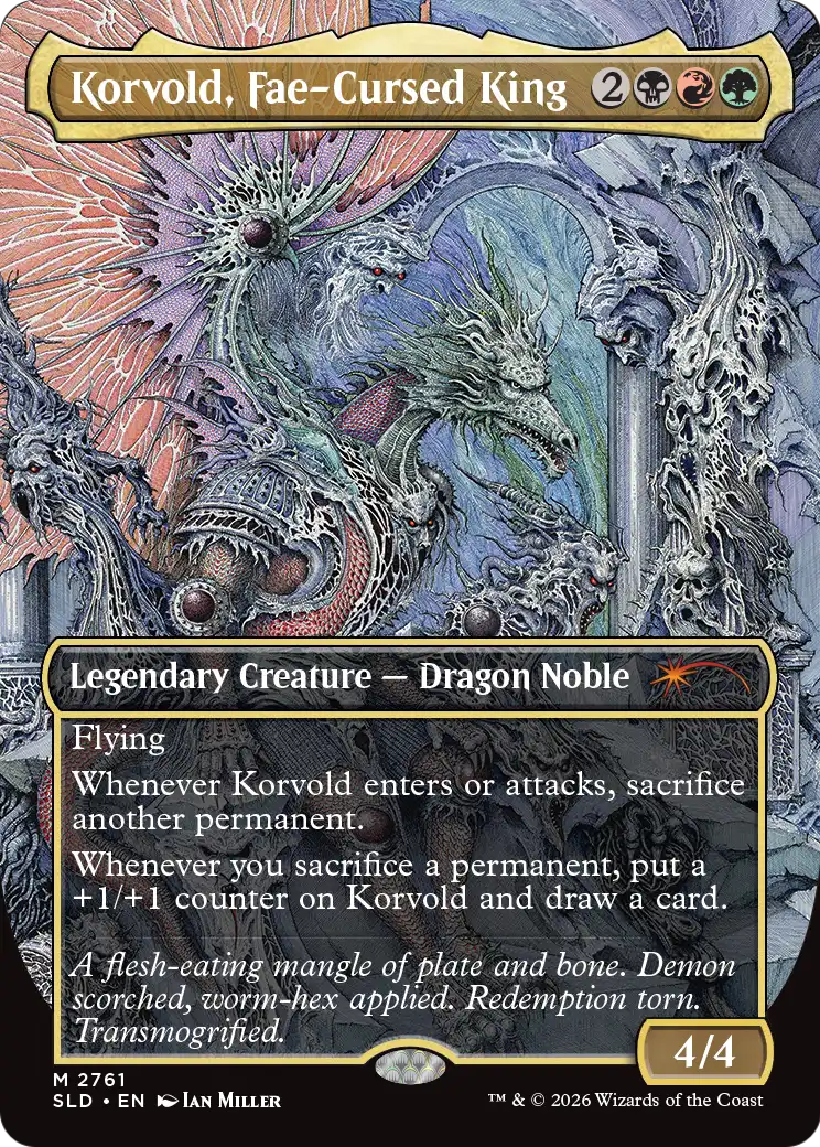 Korvold, Fae-Cursed King (2761) (Borderless) (SLD) - Foil