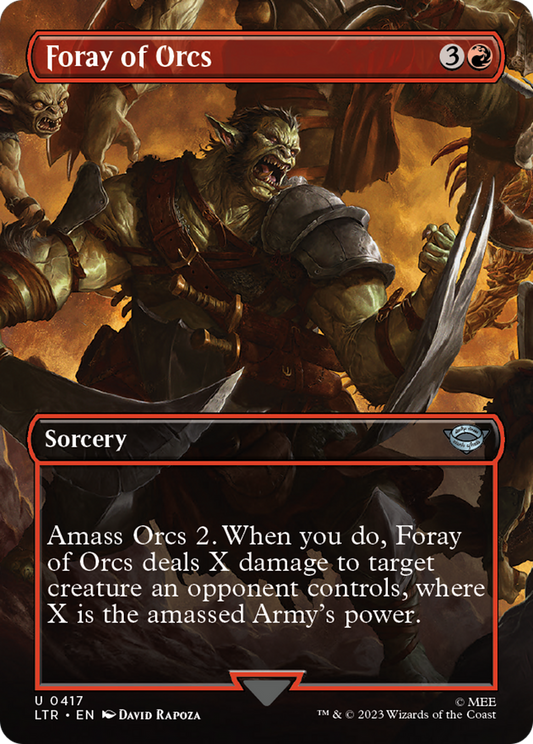 Foray of Orcs (0417) (Borderless) - Foil