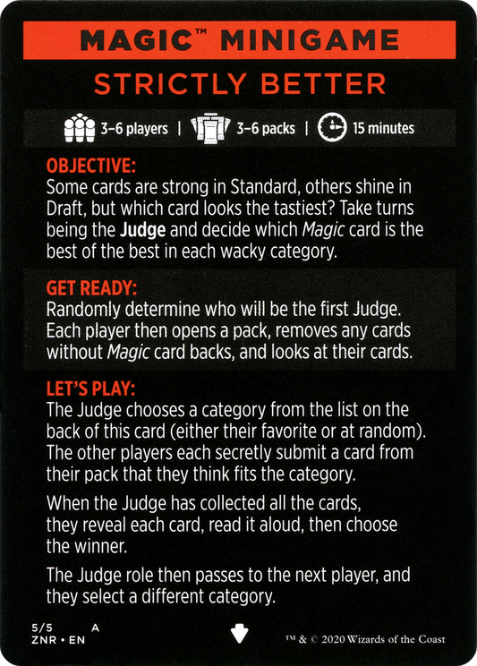 Magic Minigame: Strictly Better (MZNR)