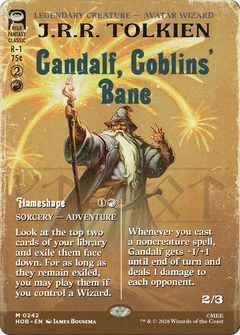 Gandalf, Goblins' Bane // Flameshape (0242) (Borderless) (Book Cover) (HOB)