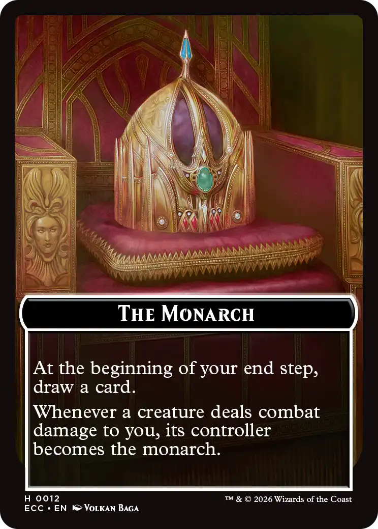Saproling (0007) // The Monarch (0012) Double-Sided Token (TECC)