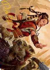 Half-Elf Monk (28/81) Art Card (AAFR) - Gold-Stamped Signature