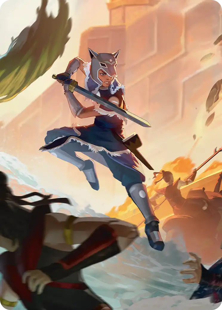 Sokka's Charge Art Card tla