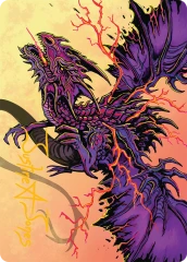 Stormshriek Feral (35/54) Art Card (ATDM) - Gold-Stamped Signature