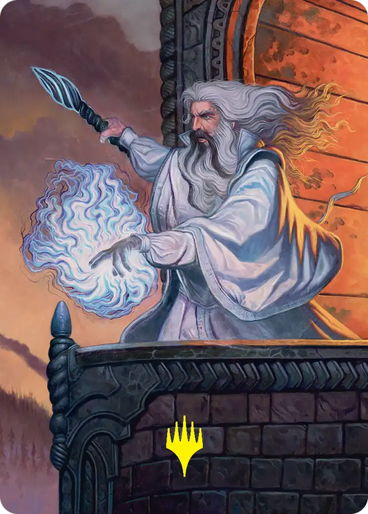 Saruman of Many Colors (35/54) Art Card (HOB) - Gold-Stamped Signature