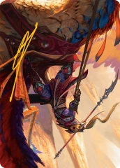 Dragonback Lancer (03/54) Art Card (ATDM) - Gold-Stamped Signature