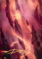 Mountain (16/81) Art Card (AZNR) - Gold-Stamped Signature
