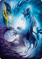 Roiling Dragonstorm (33/54) Art Card (ATDM) - Gold-Stamped Signature