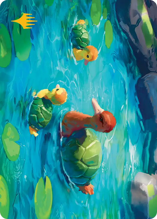 Turtle-Duck (18/54) Art Card - Gold-Stamped Signature tla