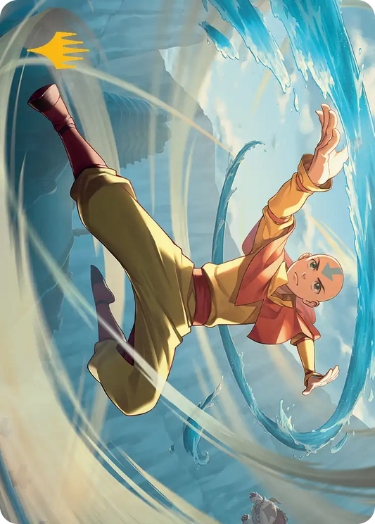 Aang, Swift Savior (20/54) Art Card - Gold-Stamped Signature tla