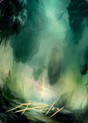 Swamp (13/81) Art Card (AZNR) - Gold-Stamped Signature