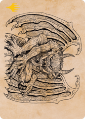 Cloister Gargoyle (65/81) Art Card (AAFR) - Gold-Stamped Signature
