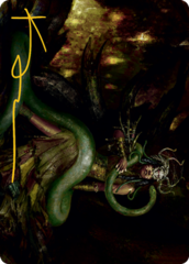 Saryth, the Viper's Fang (53/81) Art Card (AMID) - Gold-Stamped Signature