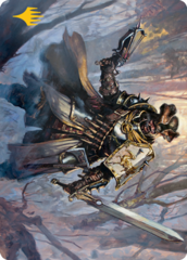 Brutal Cathar (13/81) Art Card (AMID) - Gold-Stamped Signature