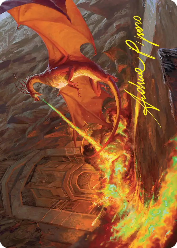 Smaug's Fury (18/54) Art Card (HOB) - Gold-Stamped Signature
