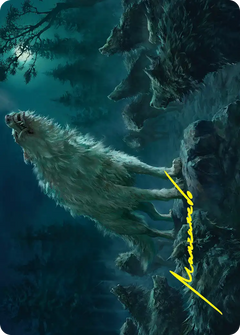 Reverent Howl (16/54) Art Card (HOB) - Gold-Stamped Signature