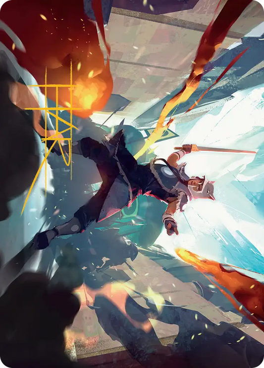 Sokka, Tenacious Tactician (23/54) Art Card - Gold-Stamped Signature tla