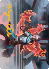 Flamehold Grappler (24/54) Art Card (ATDM) - Gold-Stamped Signature