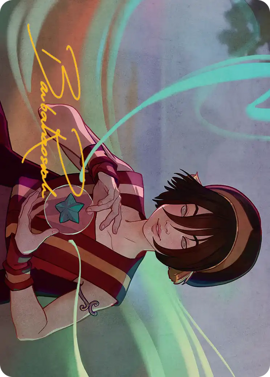 Toph, the First Metalbender (49/54) Art Card - Gold-Stamped Signature tla