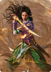 Descendant of Storms (02/54) Art Card (ATDM) - Gold-Stamped Signature