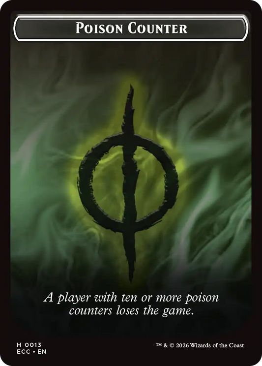 Poison Counter (0013) // Saproling (0007) Double-Sided Token (TECC)