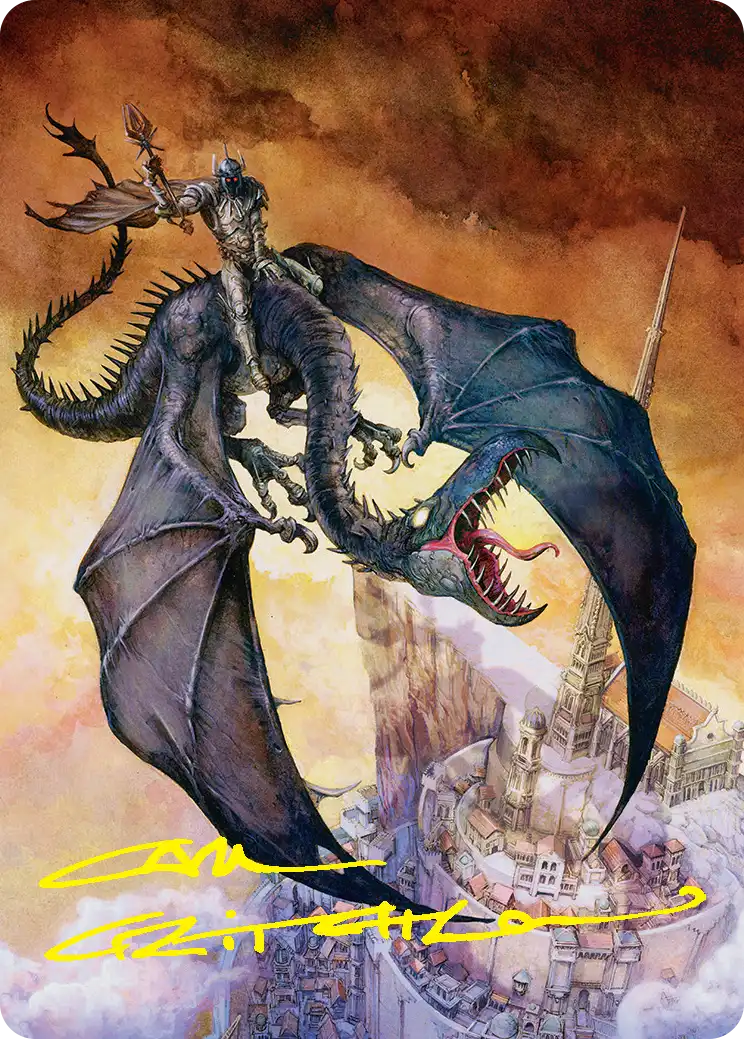 Witch-king, Bringer of Ruin (32/54) Art Card (HOB) - Gold-Stamped Signature
