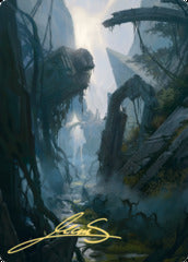 Swamp (14/81) Art Card (AZNR) - Gold-Stamped Signature