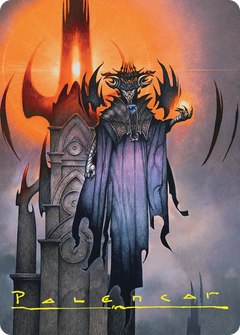 Sauron, the Lidless Eye (36/54) Art Card (HOB) - Gold-Stamped Signature