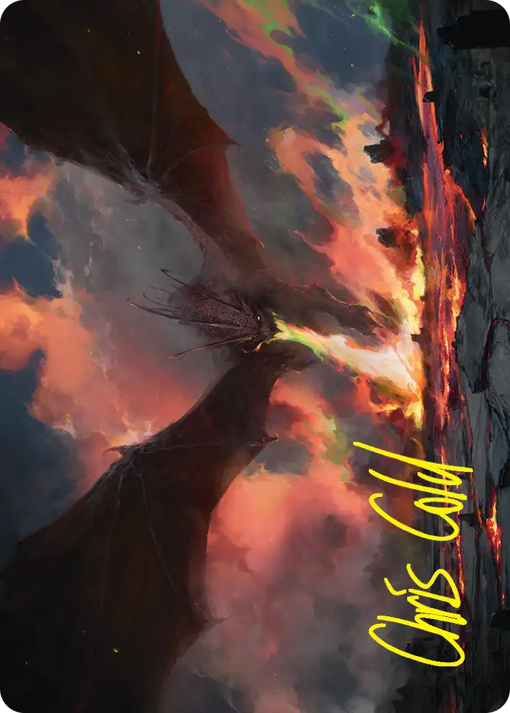 Smaug, the Great Calamity (17/54) Art Card (HOB) - Gold-Stamped Signature