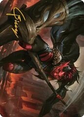 Karlach, Fury of Avernus (34/81) Art Card (ACLB) - Gold-Stamped Signature