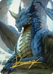 Young Blue Dragon (27/81) Art Card (ACLB) - Gold-Stamped Signature