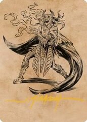 Livaan, Cultist of Tiamat (55/81) Art Card (ACLB) - Gold-Stamped Signature