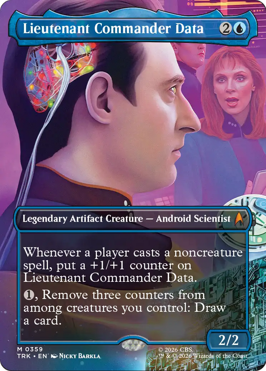 Lieutenant Commander Data (0359) (Borderless) (TRK) - Foil