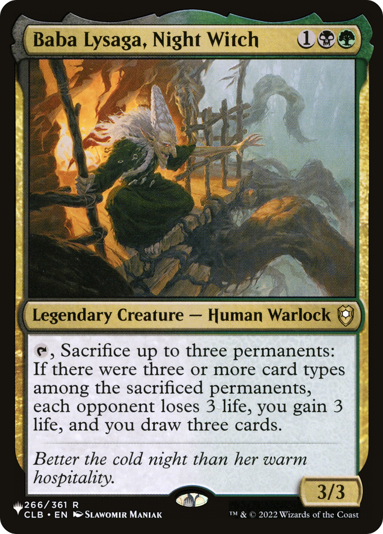 Baba Lysaga, Night Witch (CLB-266) (PLST)