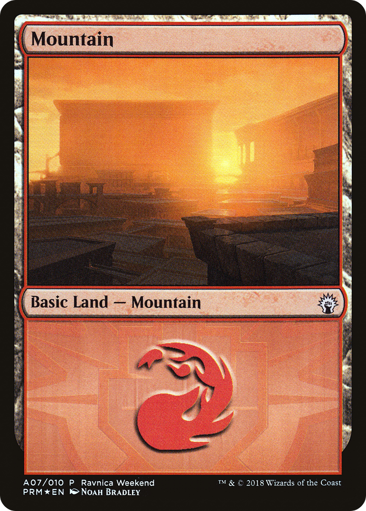 Mountain (A07) (Ravnica Weekend) - Foil