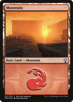 Mountain (A07) (Ravnica Weekend) - Foil