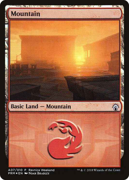Mountain (A07) (Ravnica Weekend) - Foil