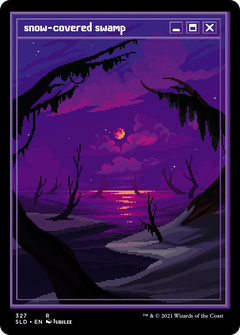 Snow-Covered Swamp (327) (Showcase) - Foil Etched