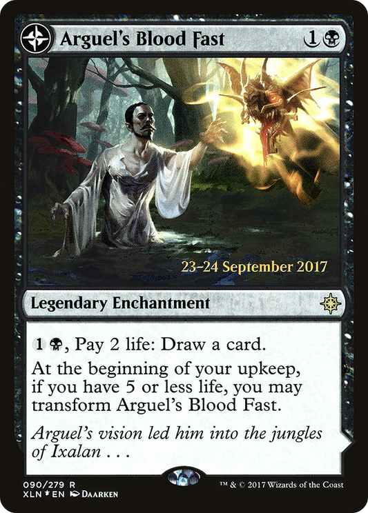 Arguel's Blood Fast // Temple of Aclazotz (090) (Prerelease) (PXLN) - Foil