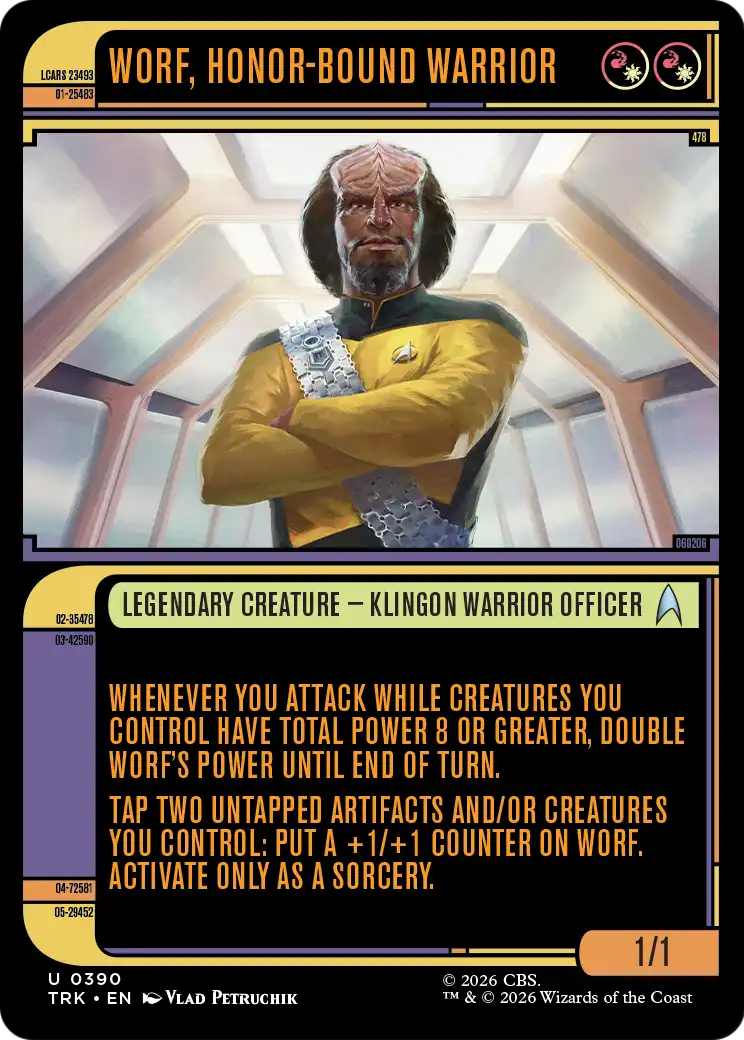 Worf, Honor-Bound Warrior (0390) (Showcase) (TRK) - Foil