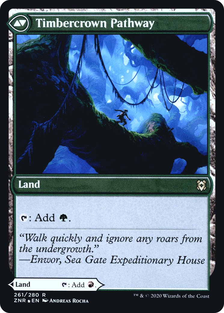 Cragcrown Pathway // Timbercrown Pathway (261) (Prerelease) (PZNR) - Foil