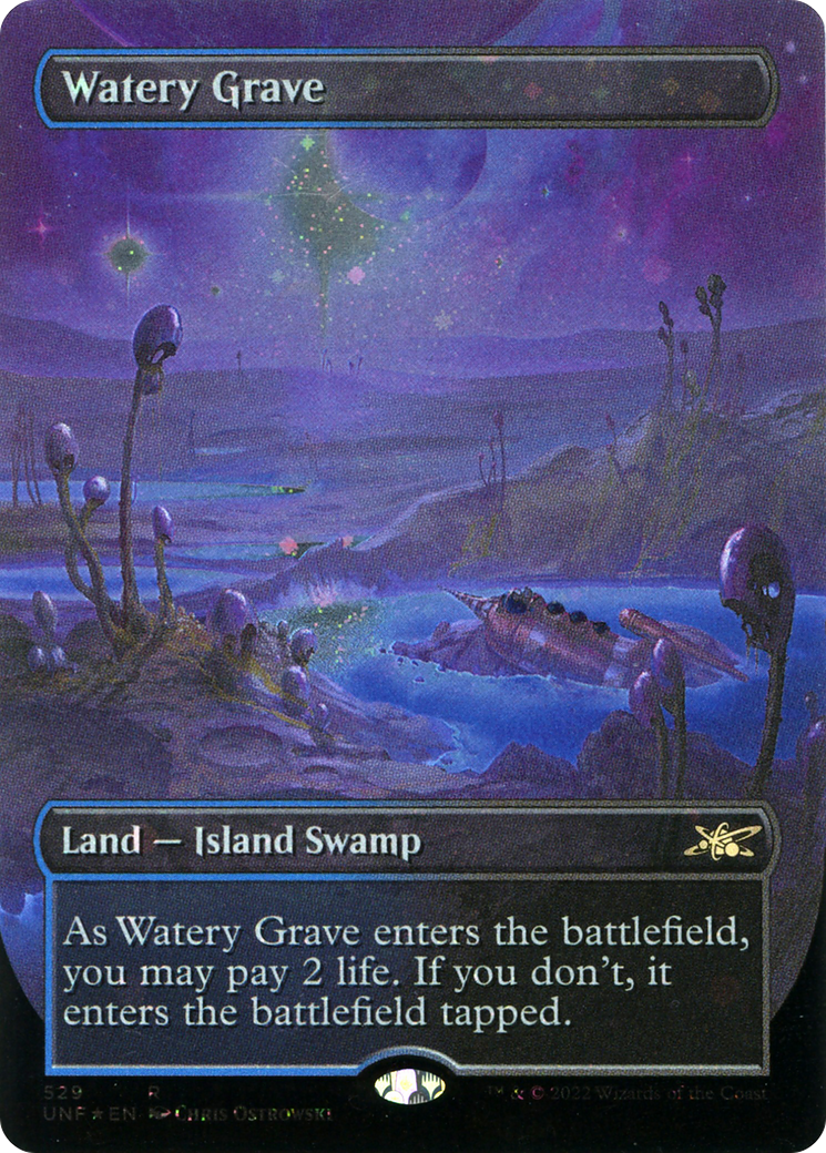 Watery Grave (529) (Borderless) - Galaxy Foil