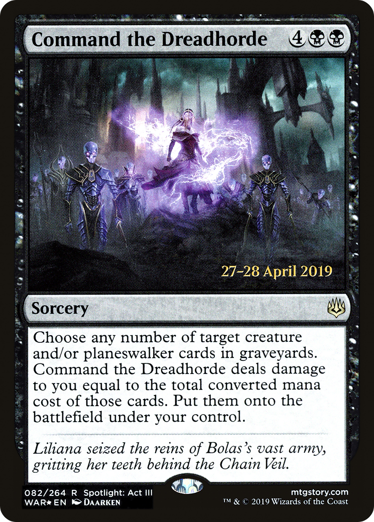 Command the Dreadhorde (082) (Prerelease) - Foil