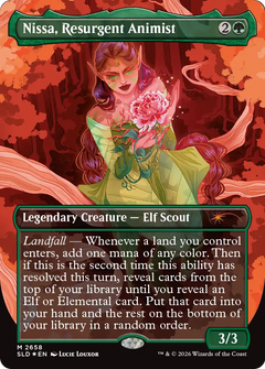 Nissa, Resurgent Animist (2658) (Borderless) (SLD) - Foil