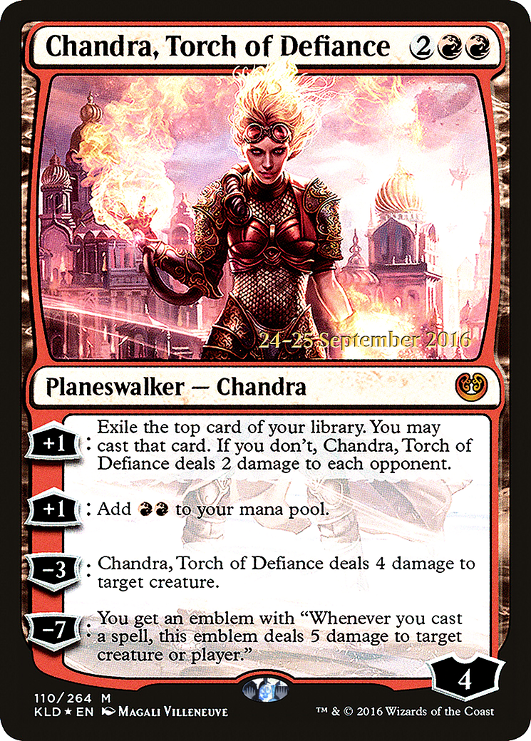 Chandra, Torch of Defiance (110) (Prerelease) - Foil