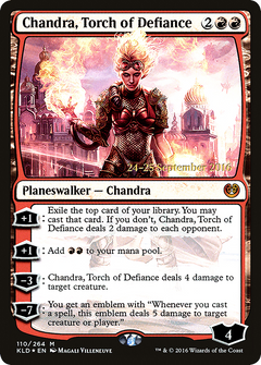 Chandra, Torch of Defiance (110) (Prerelease) - Foil