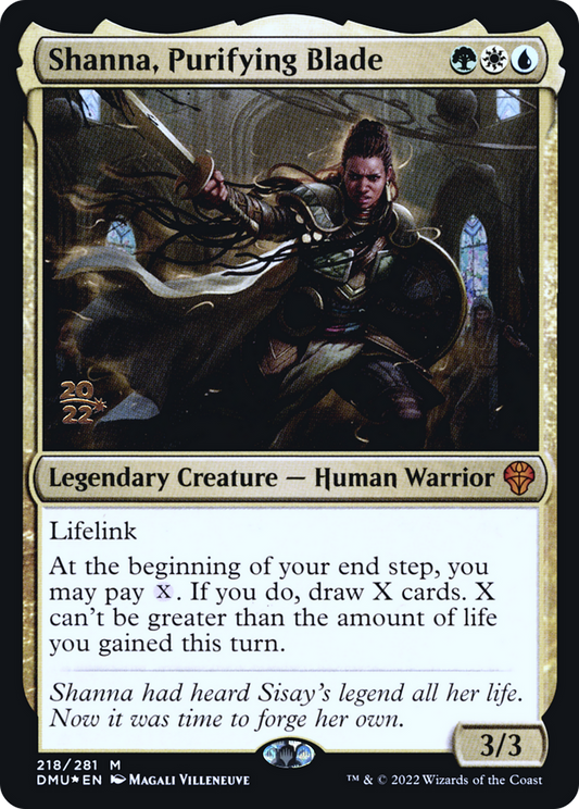 Shanna, Purifying Blade (218) (Prerelease) - Foil
