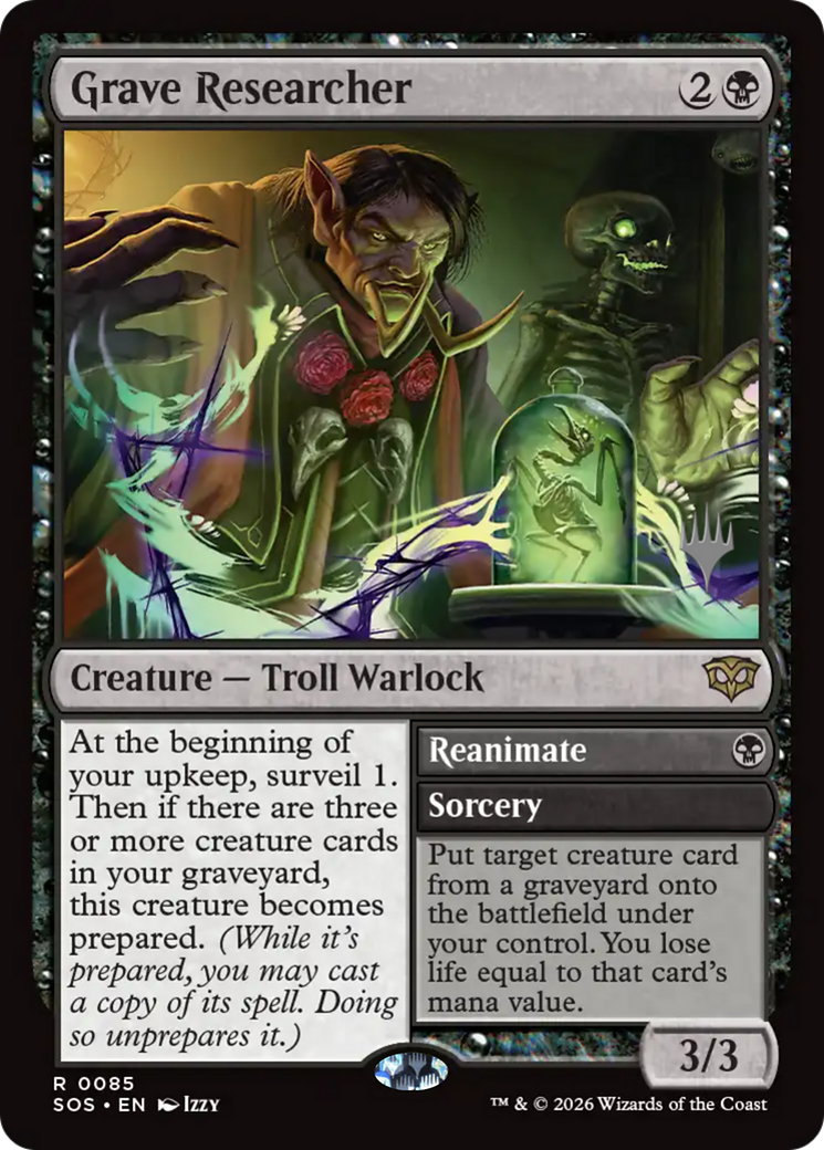 Grave Researcher // Reanimate (0085) (Promo Pack) (PSOS) - Foil