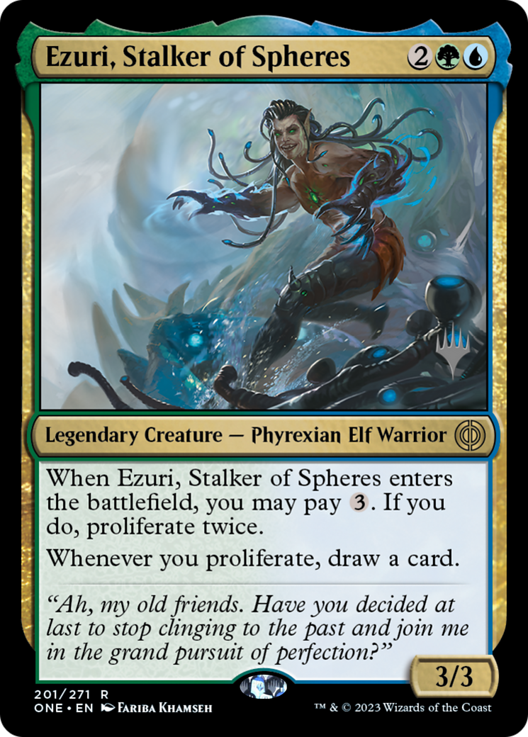 Ezuri, Stalker of Spheres (201) (Promo Pack) - Foil