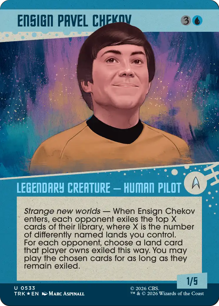 Ensign Pavel Chekov (0533) (Showcase) (TRK) - Surge Foil